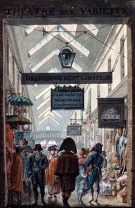 La Galerie marchande des Panoramas à Paris - Philibert Louis Debucourt