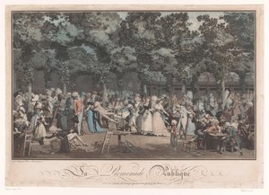 Voir et être vu (Élégante compagnie dans le Jardin du Palais Royal à Paris)