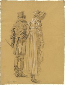 Un couple à la mode vu de dos - Philibert d