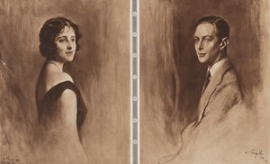 Le roi George VI et la reine Elizabeth - Philip Alexius de (after) Laszlo