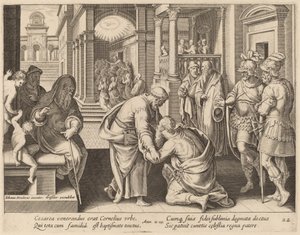 Cornelius Adorant Saint Pierre - Philip Galle after Jan van der Straet
