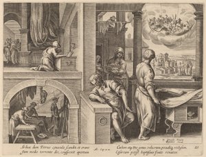 La vision de Saint Pierre - Philip Galle after Jan van der Straet