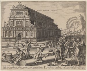 Temple de Diane à Éphèse - Philip Galle, after Maerten van Heemskerck