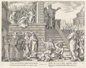 Saint Pierre parle au peuple du Christ