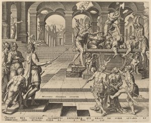 Le massacre des prêtres de Samarie - Philip Galle, after Maerten van Heemskerck