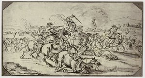 Borgognone, Une bataille - Philip Henry Delamotte