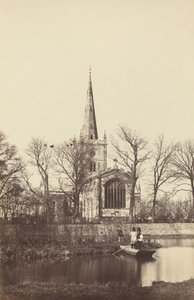Église depuis une rive - Philip Henry Dellamotte