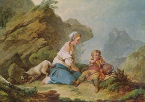 Agar regardant son fils boire - Philippe Jacques de Loutherbourg