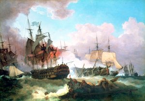 La bataille de Camperdown, 1799 - Philip James de Loutherbourg