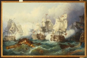 La bataille de Trafalgar - Philip James de Loutherbourg