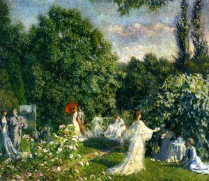 Une fête de jardin, vers 1890-99