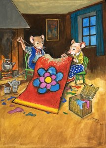 Souris des villes et souris des champs (gouache sur papier) - Philip Mendoza