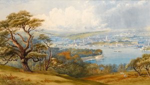 Devonport et Stonebridge depuis le parc Mount Edgecombe, 1880