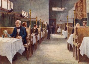 Salle à manger du Cock Tavern, Fleet Street, détruite en 1886 - Philip Norman