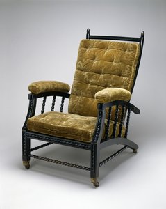 Chaise à dossier réglable, vers 1870 - Philip Webb