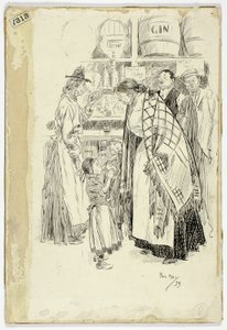 Londres East End : Croquis dans un bar à gin de l