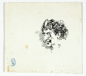 Esquisse de la tête de Whistler - Philip William May