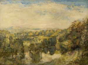 La rivière Teme, soir, près de Ludlow - Les collines de Clee au loin - Philip Wilson Steer