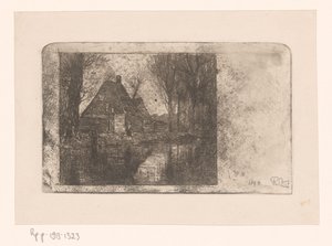 Maison en bois et arbres près d