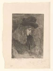 Fille avec un chapeau - Philip Zilcken (signed by artist)