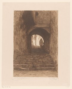 Rue avec escalier, à Alger - Philip Zilcken (signed by artist)