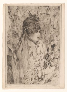 Femme avec un bouquet de fleurs - Philip Zilcken (signed by artist)