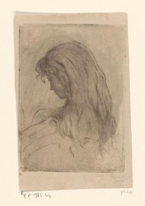 Femme aux longs cheveux, vue de dos - Philip Zilcken (signed by artist)