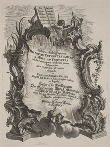 Picturae Chalcographicae Historiam Veteris et Novi Testamenti - Philipp Andreas Kilian after Various Artists, Johann Michael Wagner
