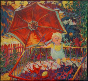 Eric dans le parc (parasol) - Philipp Bauknecht