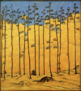 Mélèzes, (Paysage de montagne)