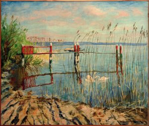 Ponton de baignade au Jungfernsee
