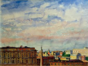 Nuages sur Rome - Philipp Franck