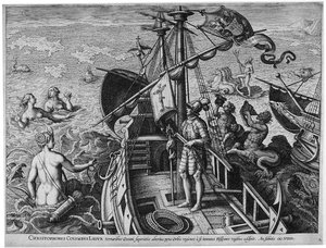 Christophe Colomb Ligur Americae Retectio, 1591