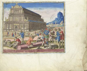 Le Temple de Diane à Éphèse de la série Les Huit Merveilles du Monde, 1572 - Philipp Galle