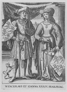 Venceslas I, duc de Luxembourg et Jeanne, duchesse de Brabant, ca. 1600 - Philipp Galle