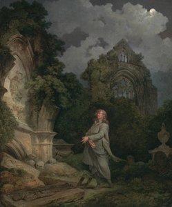 Un philosophe dans un cimetière au clair de lune - Philippe-Jacques de Loutherbourg