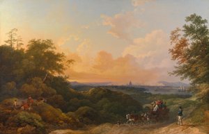 Le coche du soir, Londres au loin - Philippe-Jacques de Loutherbourg