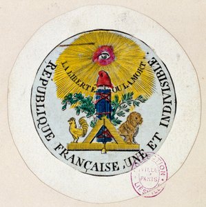 Révolution française : sceau décorant les symboles de la République et de l
