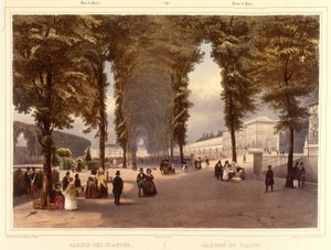 Le Jardin des Plantes - dans "Promenade dans Paris et ses environs", par Jacottet et Benoist, Paris, vers 1840 - Philippe Benoist