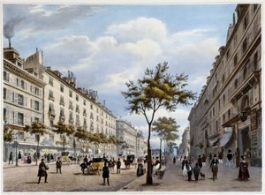 Le boulevard des Italiens - dans « Promenade dans Paris et ses environs », par Jacottet et Benoist, éd. Gihaut - Philippe Benoist