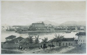 Neuf vues panoramiques de Rio de Janeiro : Da Ilha das Cobras, 1862 - Philippe Benoist