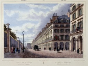 Rue de Rivoli - dans « Promenade dans Paris et ses environs », par Jacottet et Benoist, éd. Gihaut - Philippe Benoist