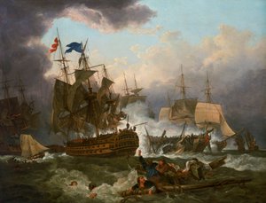 La Bataille de Camperdown - Philippe Jacques de Loutherbourg