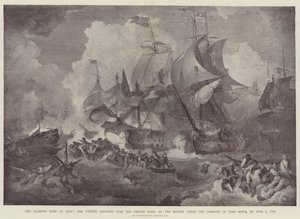 Le glorieux premier juin, la victoire obtenue sur la flotte française par les Britanniques, sous le commandement du comte Howe, le 1er juin 1794
