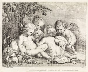 Christ, Jean-Baptiste et deux putti