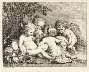 Christ, Jean-Baptiste et deux putti