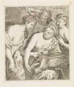Méléagre donne la tête du sanglier de Calydon à Atalante - Philippe Lambert Joseph Spruyt