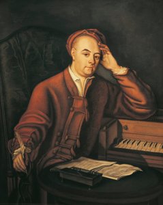 Allemagne, Saxe-Anhalt, Halle, Portrait du compositeur allemand Georg Friedrich Haendel (1685 - 1759) - Philippe Mercier