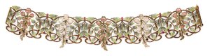 Tour-de-cou Art Nouveau multi-gemmes et émail 