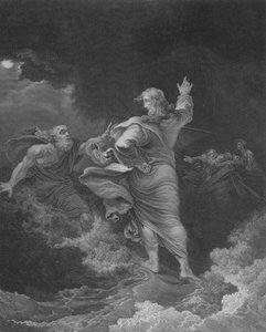 Christ marchant sur la mer, Saint Matthieu 14, versets 22-34 - Philippe de (after) Loutherbourg